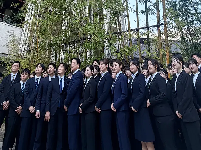 入社式のようす